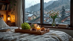 雨窗闲卧