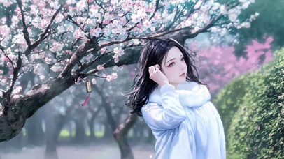 十里桃花俏佳人