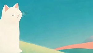 可爱猫咪带鱼屏