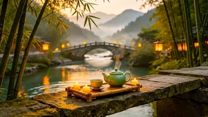 古桥流水品茶