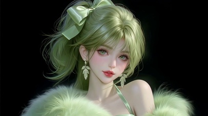纯欲系绿色甜美女孩