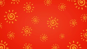 创意可爱橙色太阳花