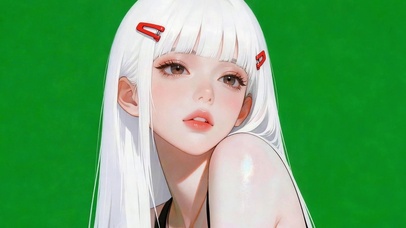 白发可爱少女