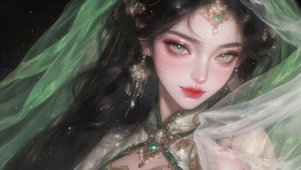 绿纱国风美人