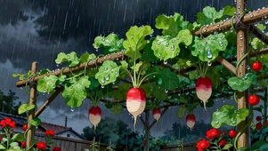 雨天萝卜树