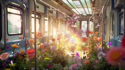 地铁花海