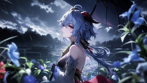 甘雨丨冷雨沾花丨