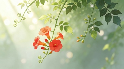 凌霄花开