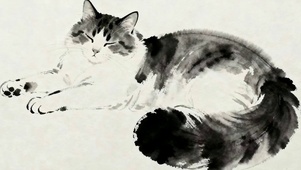墨画猫咪