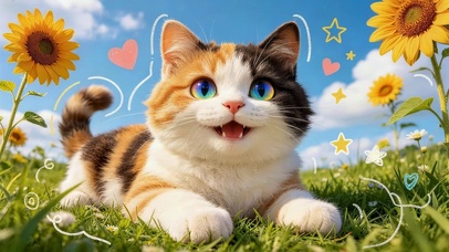 可爱三花猫