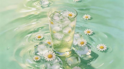 唯美水面小花