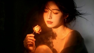 暖光玫瑰氛围感女神