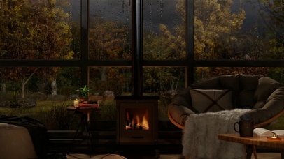 舒适的秋雨之夜