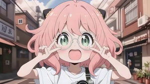 比耶可爱萌动小女孩
