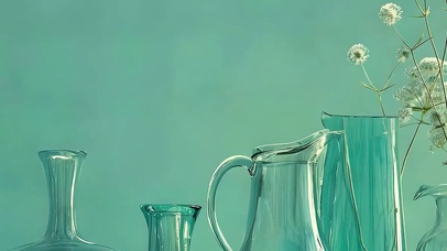 护眼小清新花瓶带鱼屏