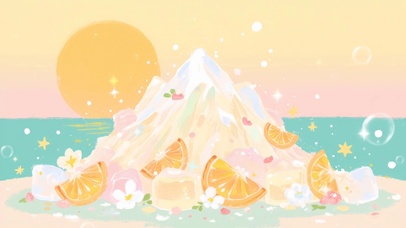 橙花冰峰·日照金山海滨