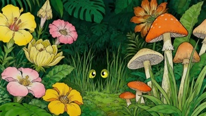 草丛中的神秘之眼