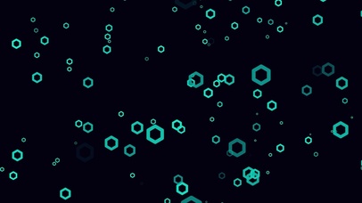 闪烁六边形-青色(双端)