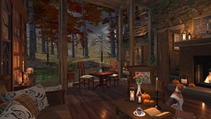 秋雨|森林小屋