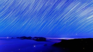 蓝色夜景