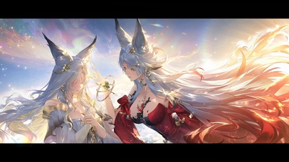 狐耳双少女-圣光天空