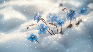 雪中小花
