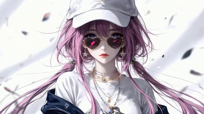 粉发少女