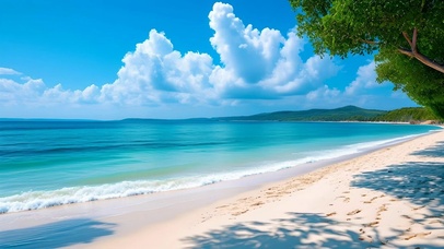 清新治愈大海沙滩