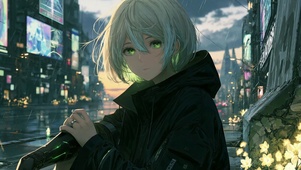 二次元绿瞳女孩