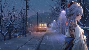 雪中回眸