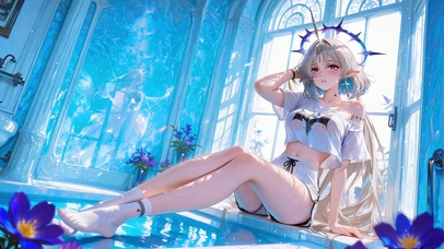 蓝调浴室少女-卡提希娅