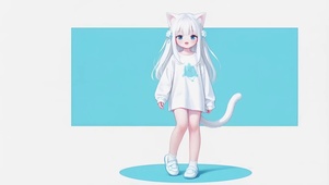 呆萌可爱兽耳美少女