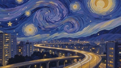 赛博都市夜景