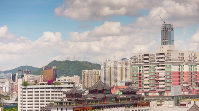 4K 高清 深圳时差城市景观