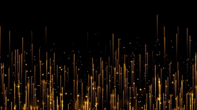 金色线条粒子上升