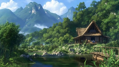 护眼绿景树木