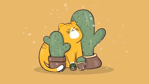 仙人掌猫咪