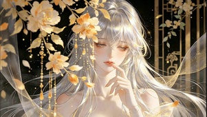 花间鎏金少女