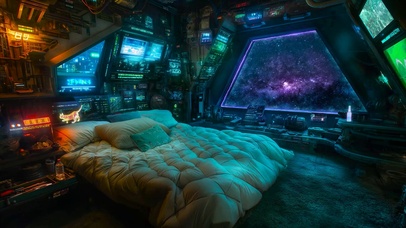 未来科幻太空房间