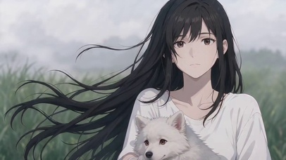 冷眸少女与犬