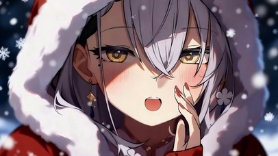 雪落绯色笑意