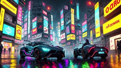 2K高清赛博朋克酷车一族