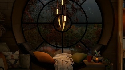 秋夜舒适的房间