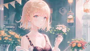 清纯花店少女