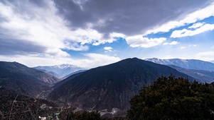 8K西藏高原地貌山川雪山祖国