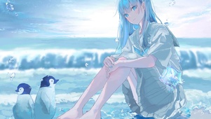 美女与企鹅