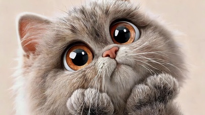 可爱呆萌猫