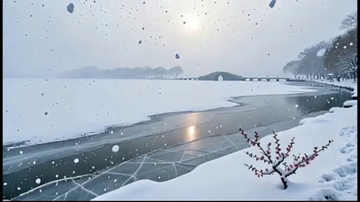 西湖雪景