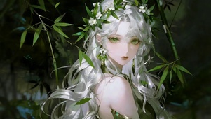 竹影白发女神