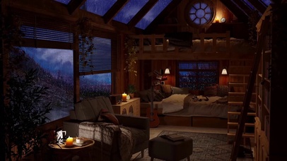 舒适小木屋大暴雨